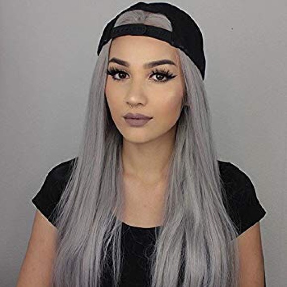 ELE H 24” GREY STEEL STRAIGHT LACE FRONT WIG *NEW*